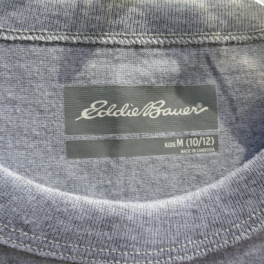 3 for $10 Boys 10/12 Medium Eddie Bauer Boys Shirt Stay Wild Roam Free - Picture 3 of 6